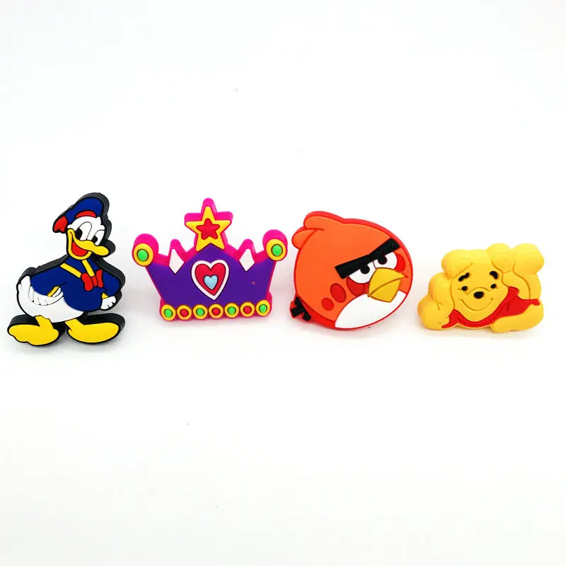 Разноцветные Мультяшные дверные ручки мягкая резинка ящика ручка для комода