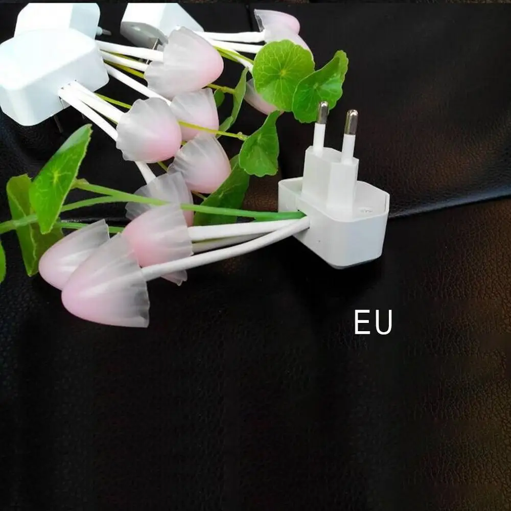 Ночник в виде грибного грибка с 3D подсветкой датчик освещения 220 В вилкой