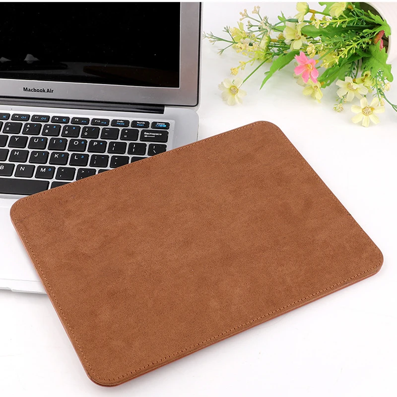 with phone wireless charging pu leather wood grain waterproof charger mousepad for pc laptop desk portable gaming cute mouse pad free global shipping