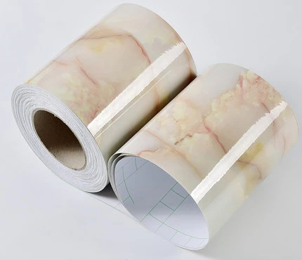 Marble Light Yellow Мраморные самоклеющиеся линии талии обои водонепроницаемые декоративные стены границы для гостиной пол коридора окантовочная линия стикер - Цвет: Marble Light Yellow