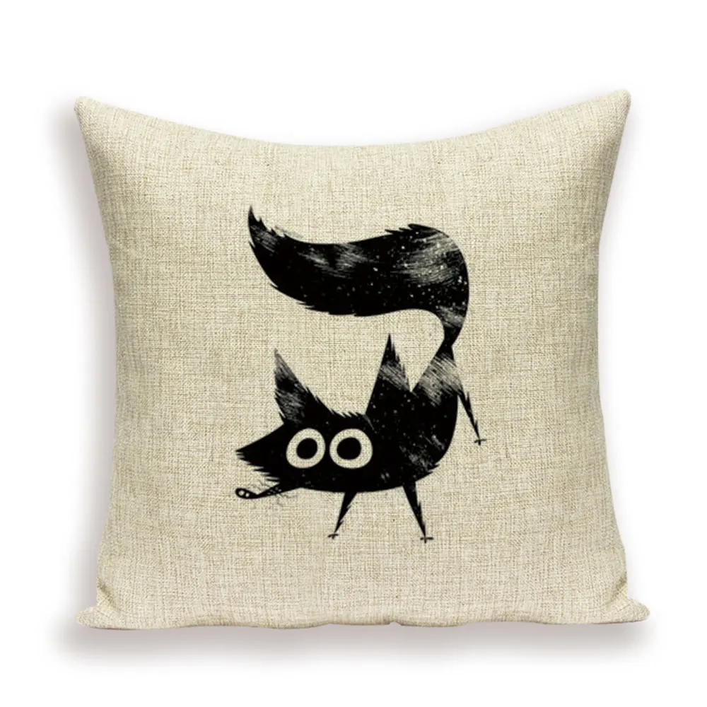 Горячая распродажа мода кошки высокое качество чехлы декоративные номер сиденье автомобиля легкоочищаемый дома поясничного площадку чехол PillowcaseBJ49 - Цвет: 11893