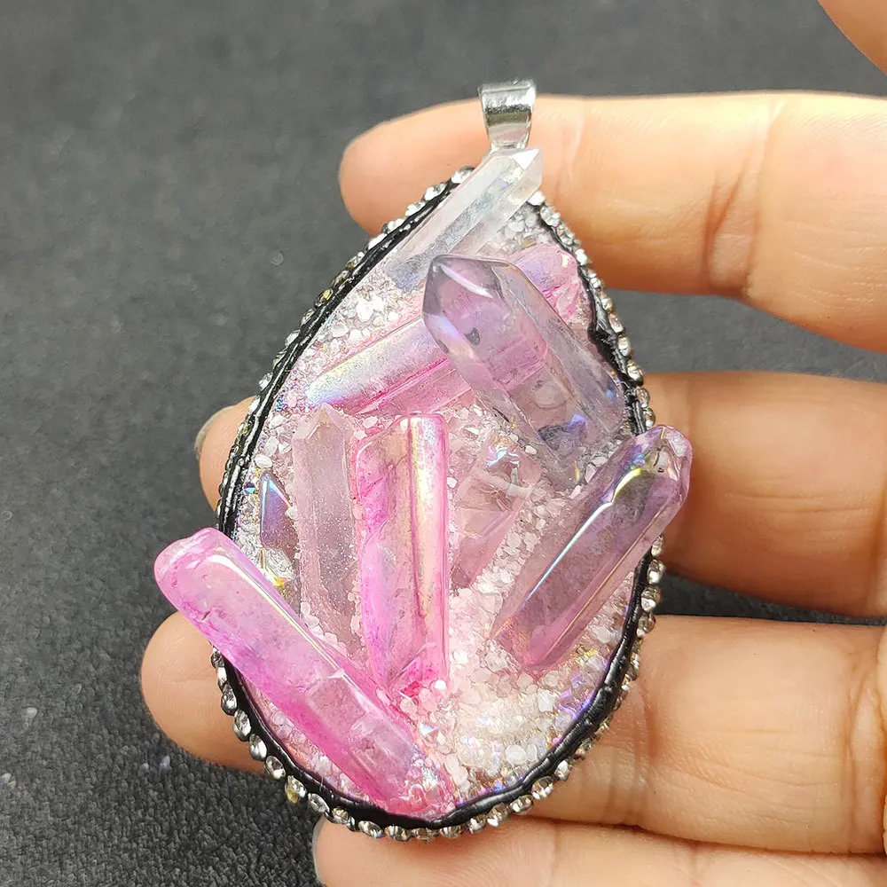 Природной руды подвески для женщин мужчин ювелирные изделия цепочка с подвеской