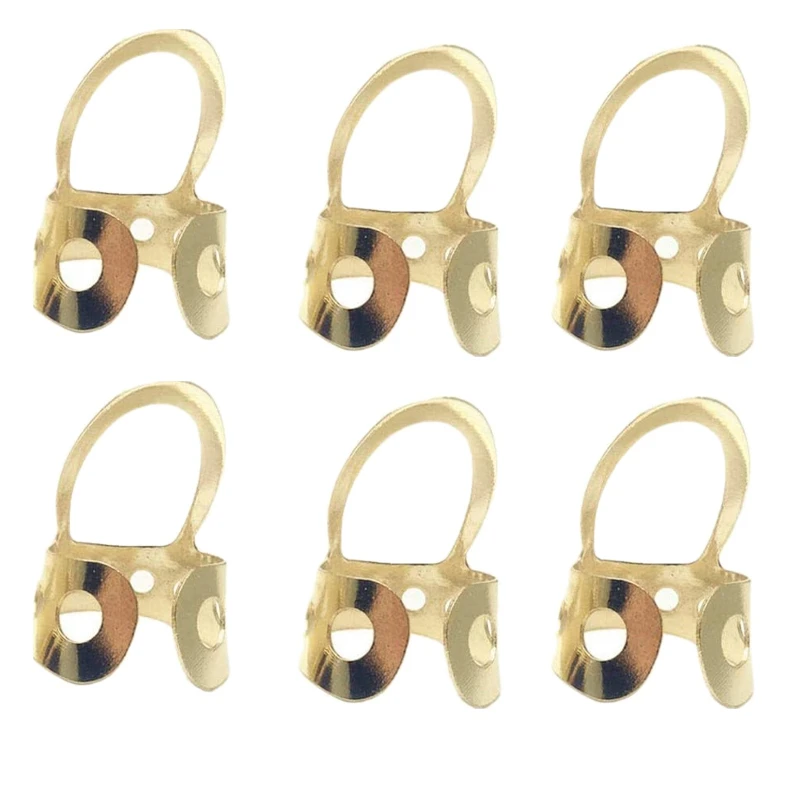 

6Pcs Stainless Steel Finger Picks Guitar Picks Adjustable Large Medium or Small Size for Acoustic Guitar Banjo Ukulele