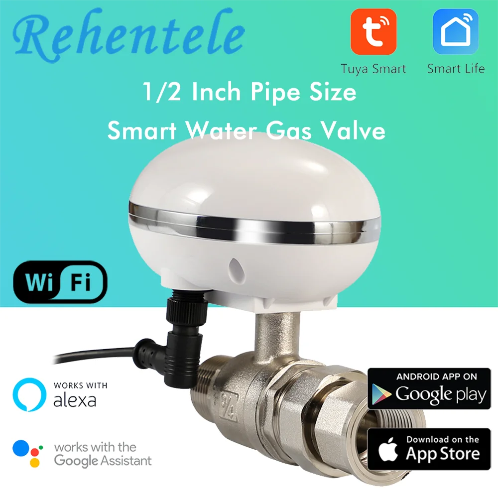 Беспроводной клапан для воды и газа Smart Tuya 1/2 дюйма Wi Fi регулировка количества