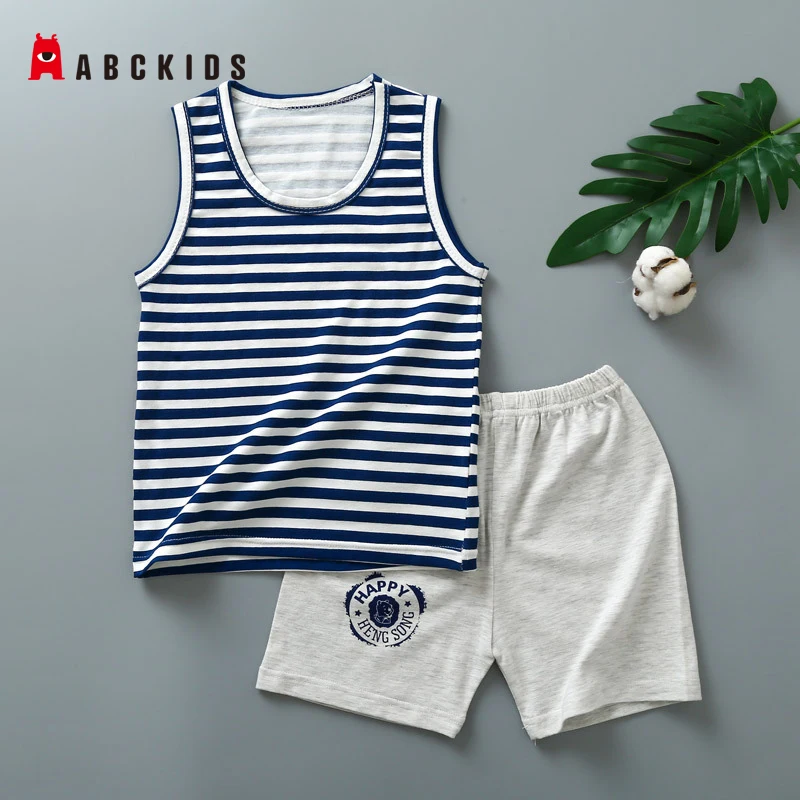 ABCkids Baby Boy Clothing Set Cute Summer T-Shirt Pants Cartoon Children Boys Clothes Shorts Suit for Kids Outfit BS00001 | Детская