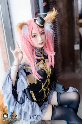 Fate Grand Order Fate/extra Tamamo No Mae черный Маг Косплей Костюм Волшебная форма черное нарядное платье