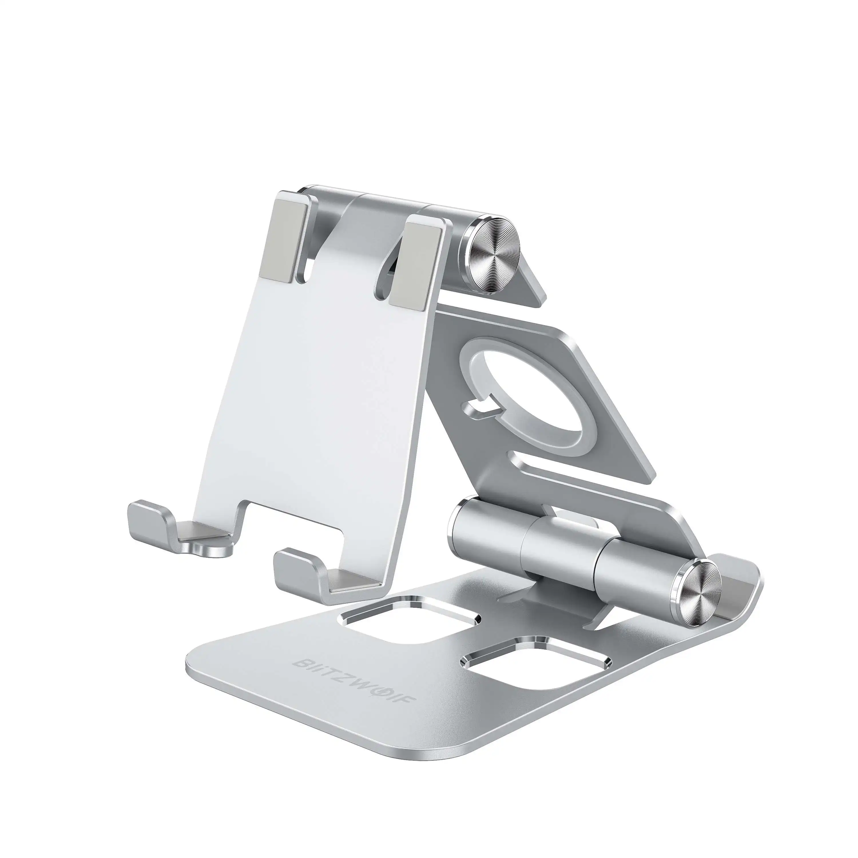 blitzwolf bw ts4 3 in 1 tabletphone metal holder portable foldable desktop stand tablet mobile phone holder for live streaming free global shipping