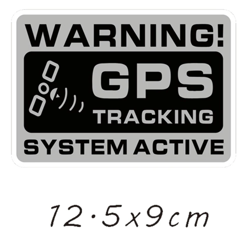 New Car Stickers 12.2*8CM Noticeable Warning GPS Tracking System Active Decals PVC C1 3059 Car Interior Accessories Decoration