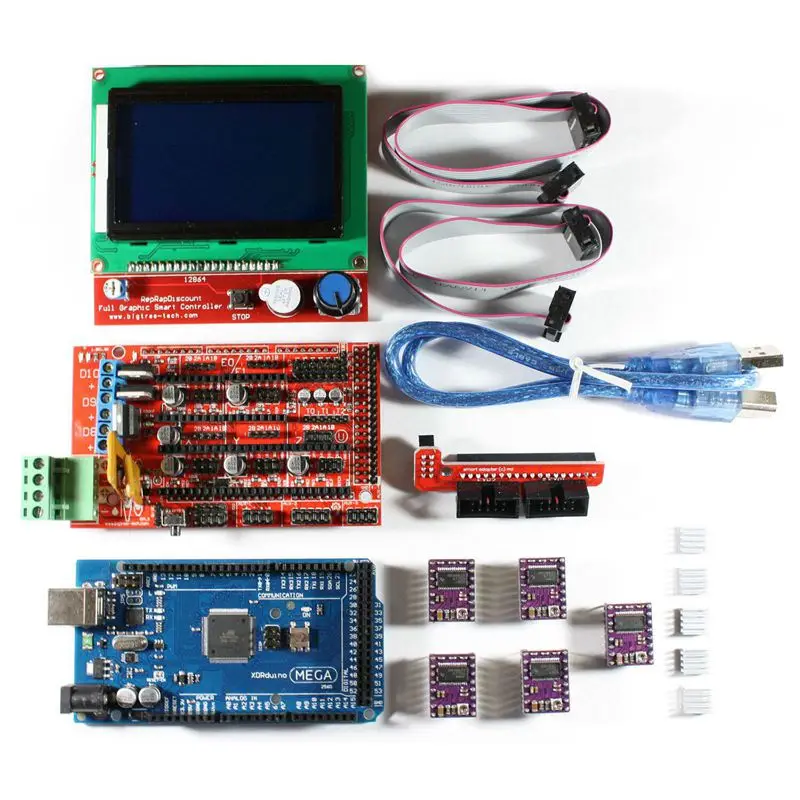 3D принтер RAMPS 1 4 набор/комплект для RepRap Drucker Mega 2560 5xDRV8825 12864 LCD Arduino|Материалы