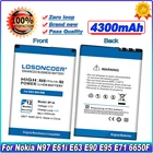 Аккумулятор LOSONCOER 4300 мА  ч, BP-4L, BP, 4L, BP4L, для Nokia E61i, E63, E90, N97, N810, E95, E71, 6650F, E72, E52, мобильный телефон