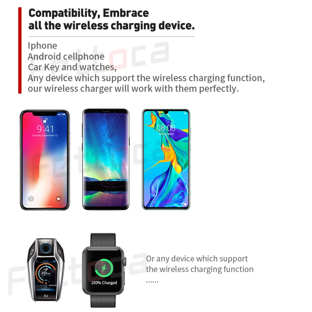 Беспроводное зарядное устройство для автомобиля 15 Вт беспроводная зарядная