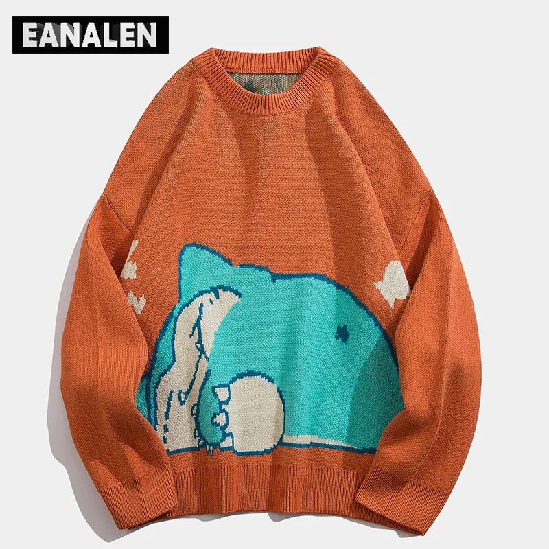 Трикотажный свитер в японском стиле с аниме для мужчин и женщин супермилый