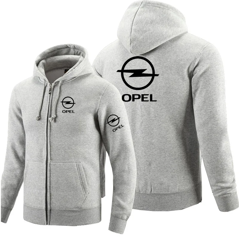 

Zipper Hoodies for Opel logo Printed Hoodie Fleece Long Sleeve Man's zipper Jacket Sweatshirt