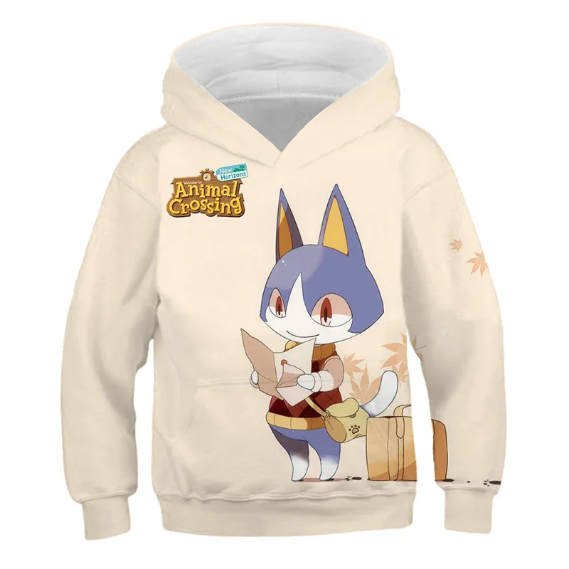 

3D Game Animal Crossing Fashion Costume Print Cartoon Hoodie Sweatshirts Boy/Girl Kawaii Hoodie Pullover Unisex Child Tracksuit