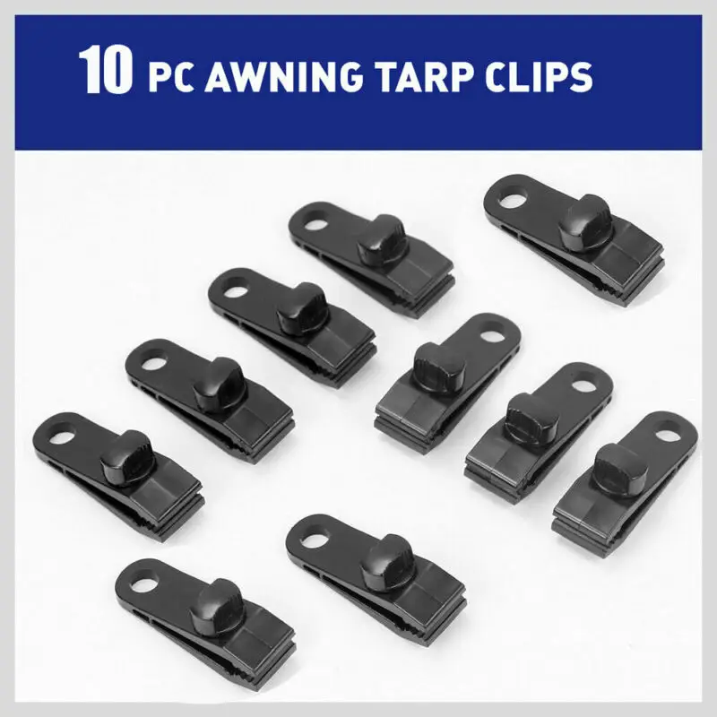 10 шт. непромокаемый тент зажимов зажимы для палатки вешалка выживания Открытый