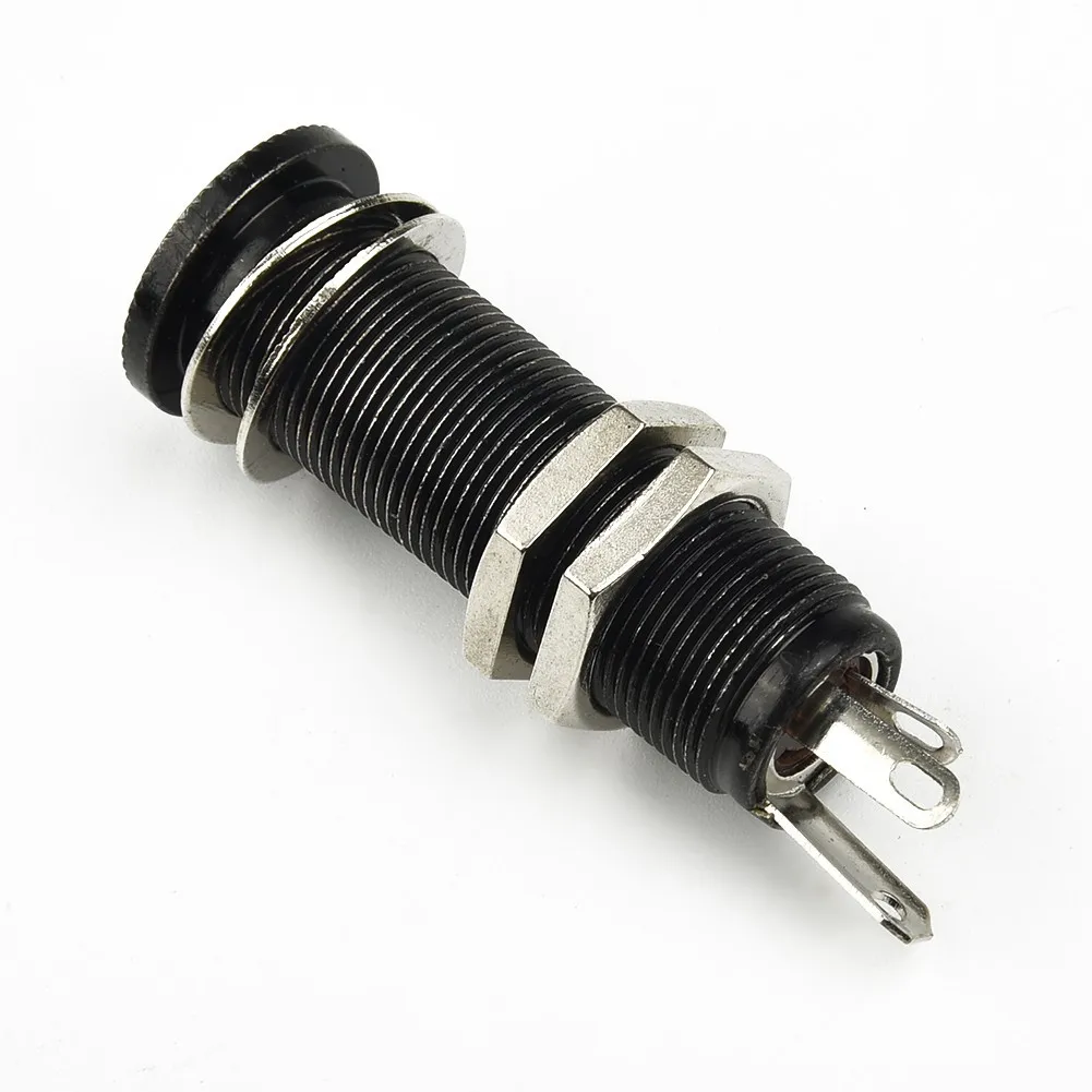 Guitar Jack Black Bass Electric Guitar Bass Input/Output Jack Cylinder Embedded Mount 1/4 Electric Guitar Jack Accessories copper acoustic electric guitar 6 5mm mono output end pin endpin jack socket plug guitar accessories