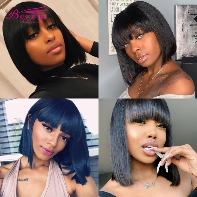 Парик блонд с прямыми волосами на сетке короткий Боб парик из человеческих волос