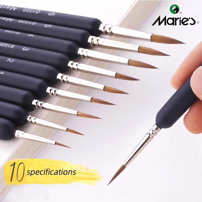 9/10 шт. кисти Мари для акварели различные размеры | Канцтовары офиса и дома