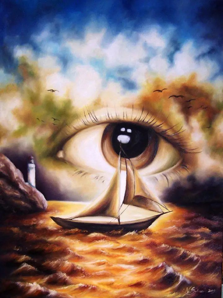 

JMINE Div 5D Eye Ship Sea ocean sky cloud Full Diamond Painting cross stitch kits art Scenic 3D paint by diamonds