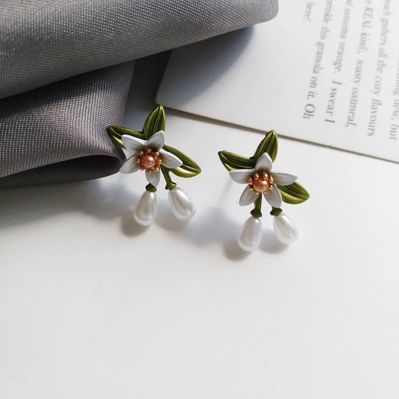 Женские серьги-клипсы с искусственным жемчугом Элегантные корейские ювелирные
