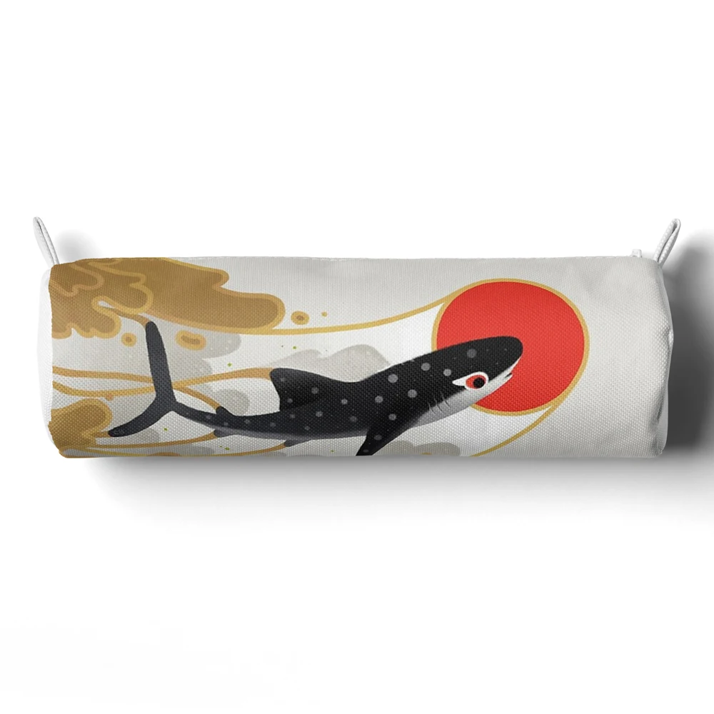 

Хлопковый чехол для карандашей, с изображением черной акулы