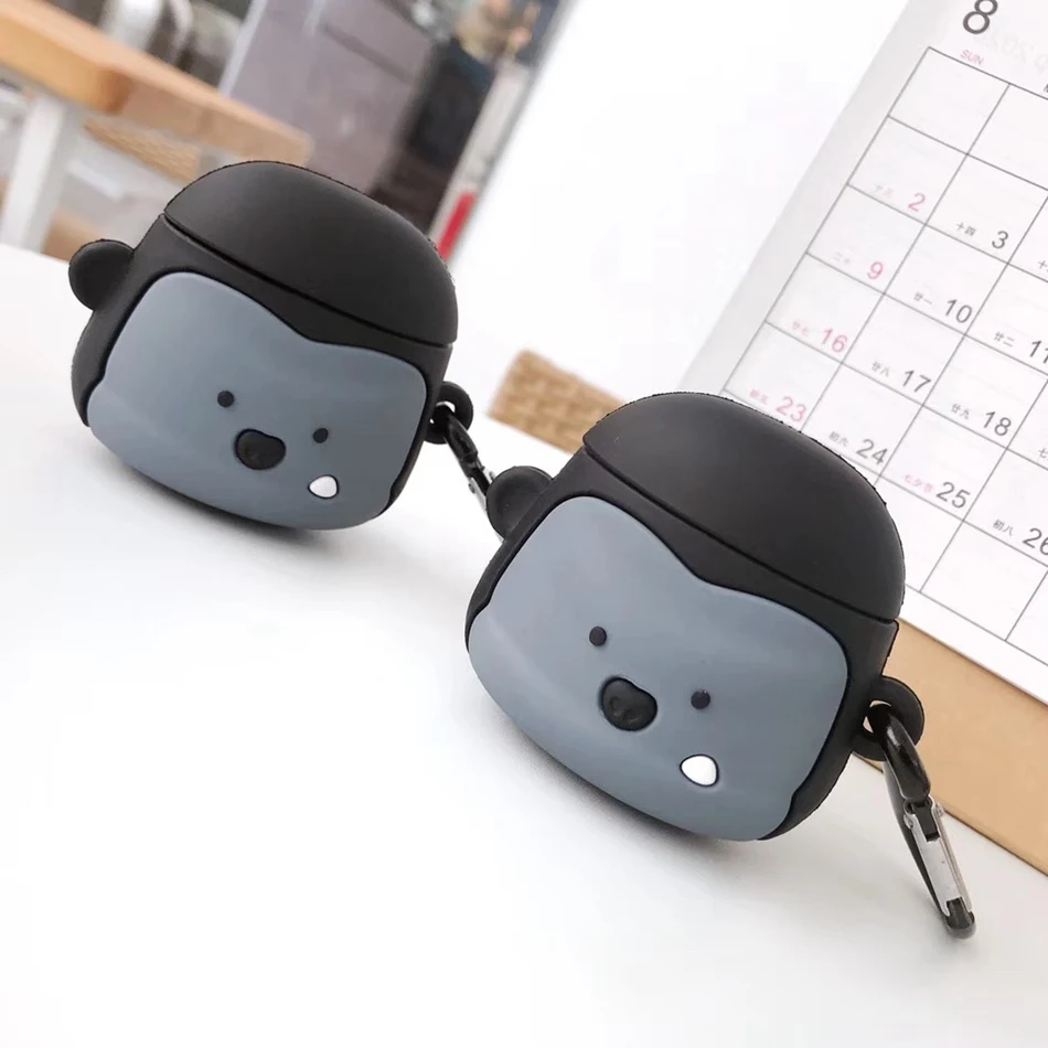 Чехол с мультяшными наушниками для AirPods силиконовый милый чехол камеры ins Apple Air Pods