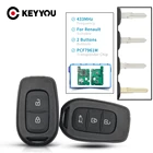 KEYYOU 23 кнопочный дистанционный ключ 434 МГц с чипом 4A PCF7961M для Renault Sandero Dacia Logan 2 Stepway Clio4 Duster 2016