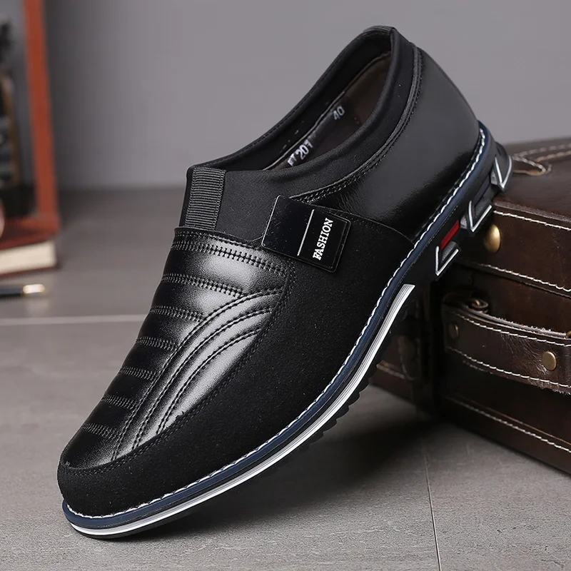 

2020 NEW Genuine Leather Shoes Men Casual Sneakers Loafers Business Sport Flat Round Toe Moccasins Driving Shoes Trend British