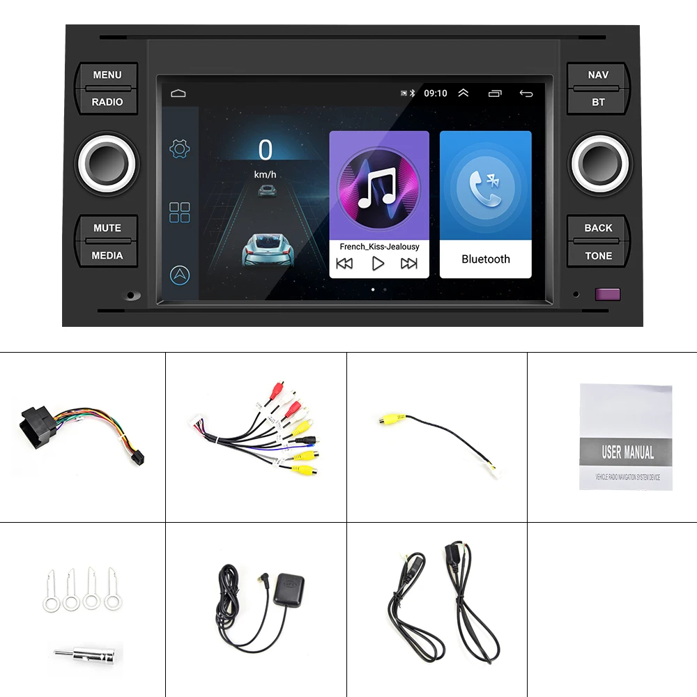 Автомагнитола AMPrime 7 дюймов Android для Transit Fiesta Focus Galaxy Mondeo Fusion Kuga C Max S 2