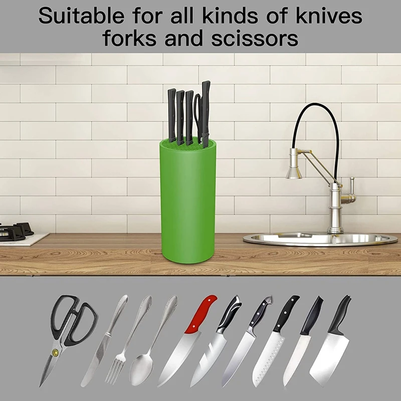 Knife Block Storage Holder Detachable Countertop Slot Stand Without | Дом и сад