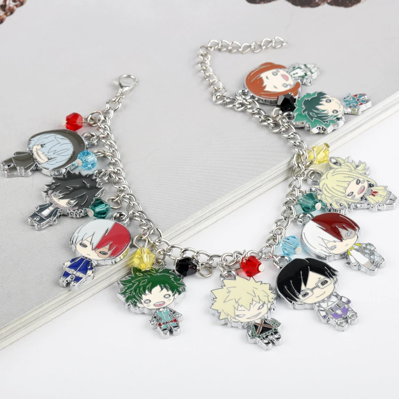 

Anime My Hero Academia Cartoon Figure Pendant Keychain Jewelry Choker Key Chain Keyring Bag Toy Phone Straps Tassel Deco