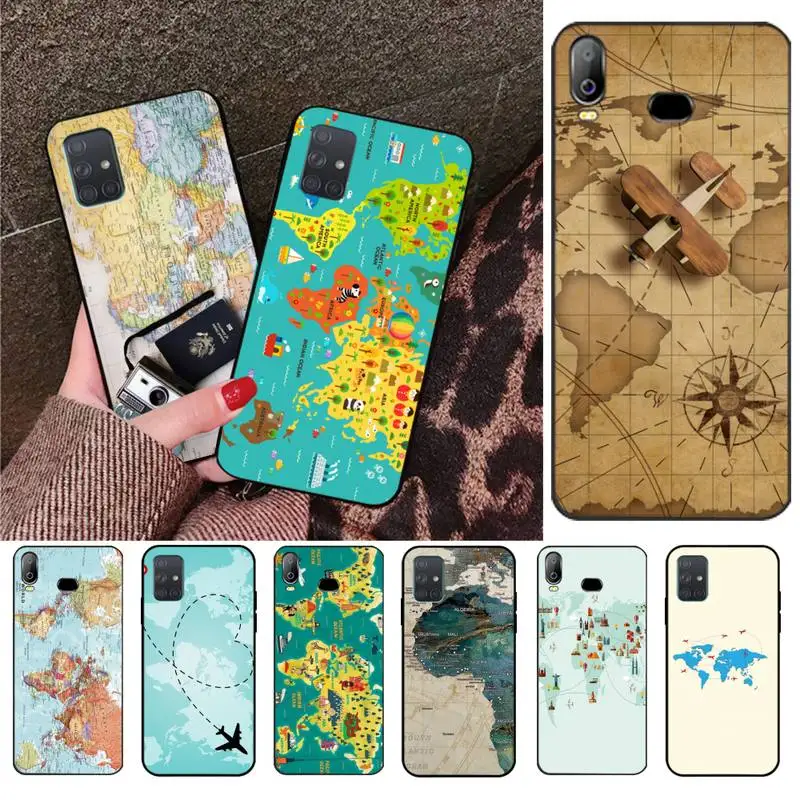 Чехол для телефона Samsung Galaxy A21S A01 A11 A31 A81 A10 A20E A30 A40 A50 A70 A80 A71 A51 с дорожной картой
