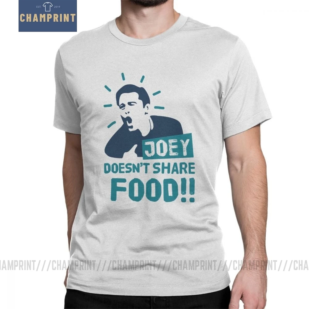Мужская футболка с надписью TV Show Friends принтом Joey does't Share Food забавная вырезом