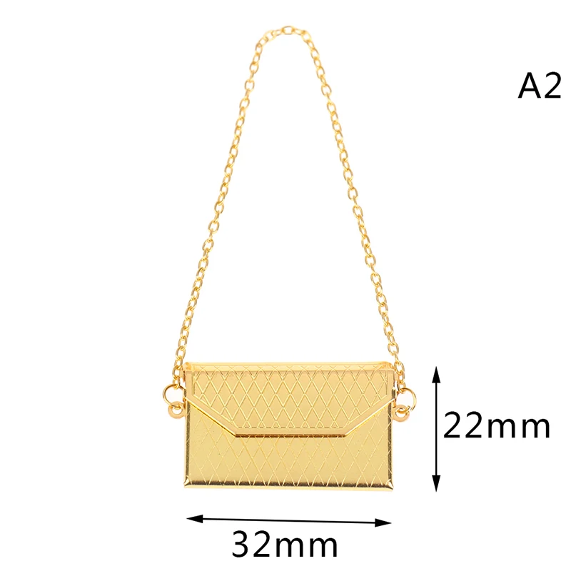 

Multi-style 1 Pcs Fashion Doll Handbag Lady Leather Bag Satchel Purse Chain Bag Accessories Dollhouse Miniature Decor