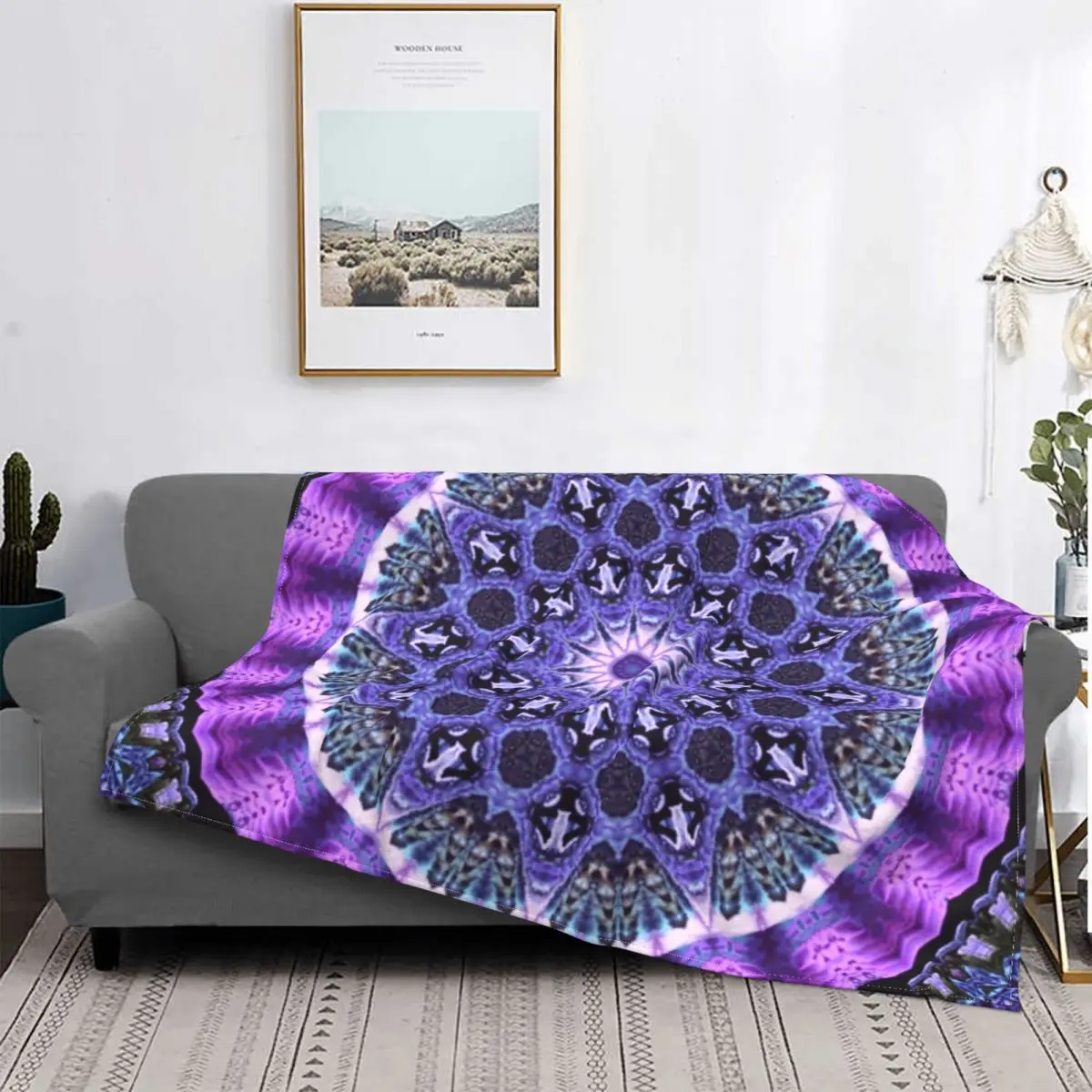 

Purple Frill Blanket Violet Lavender Circular Plush Warm Soft Flannel Fleece Throw Blankets For Bedspread Bed Sheet Picnic Quilt