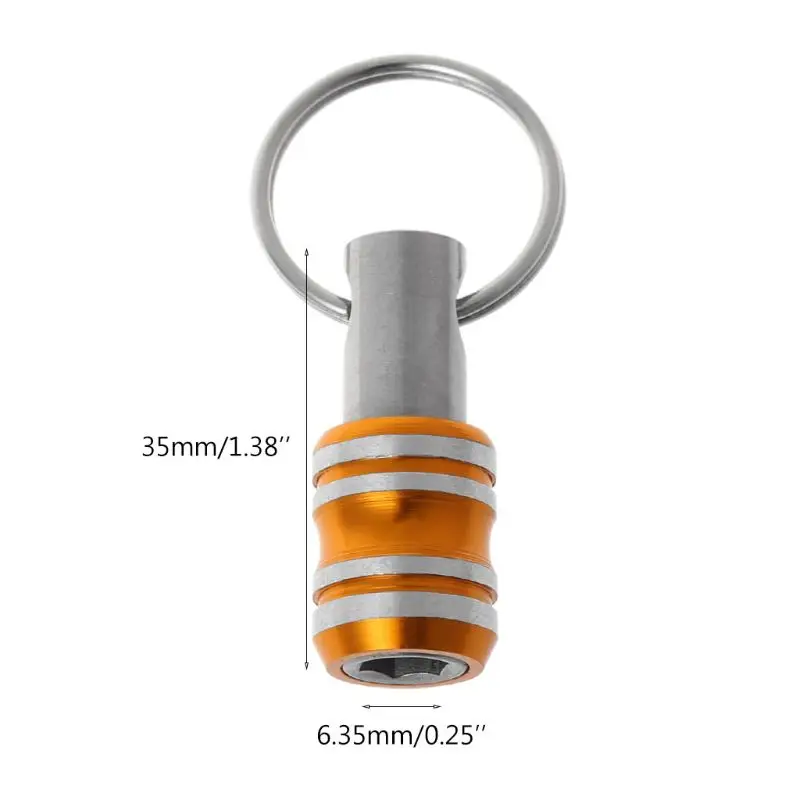 

1/4inch Hex Shank Screwdriver Bits Holder Extension Bar Drill Screw Adapter Quick Release Keychain