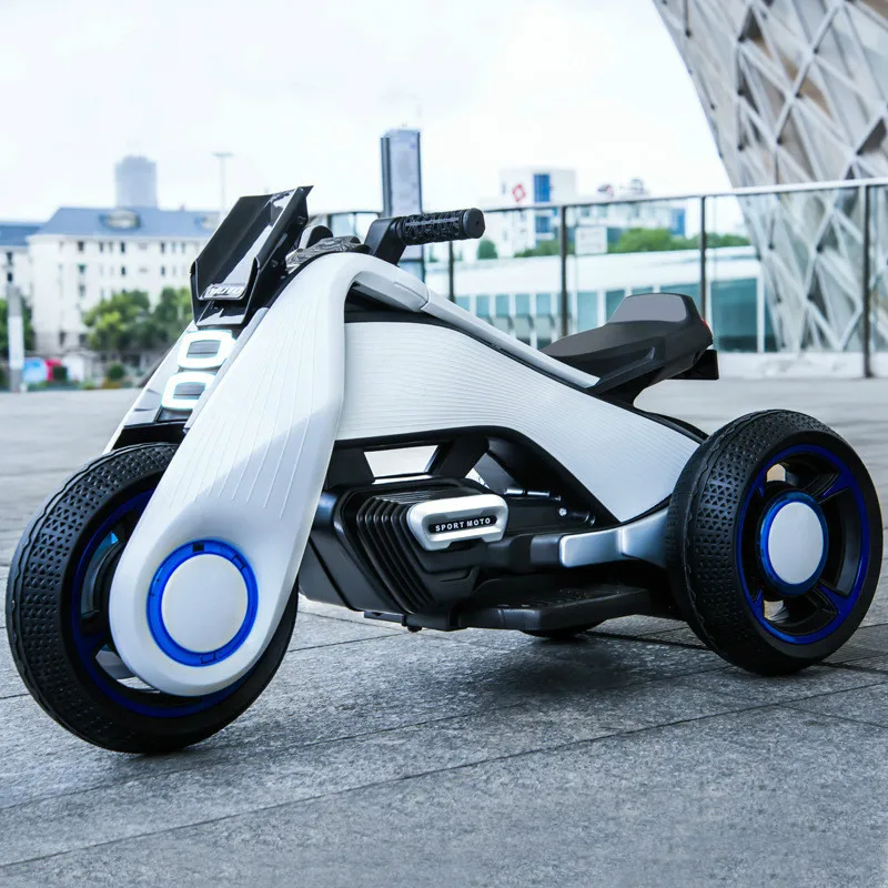 Children's Electric Three-wheel Motorcycle Boys Tricycle Car Baby Dazzle Light Motorbike for Kids Ride on | Игрушки и хобби