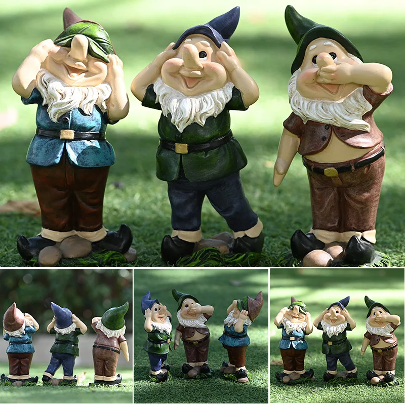 

Dwarf Cartoon Resin Ornaments Micro Landscape Garden Home Decoration Cute Gifts for Friend JDH88