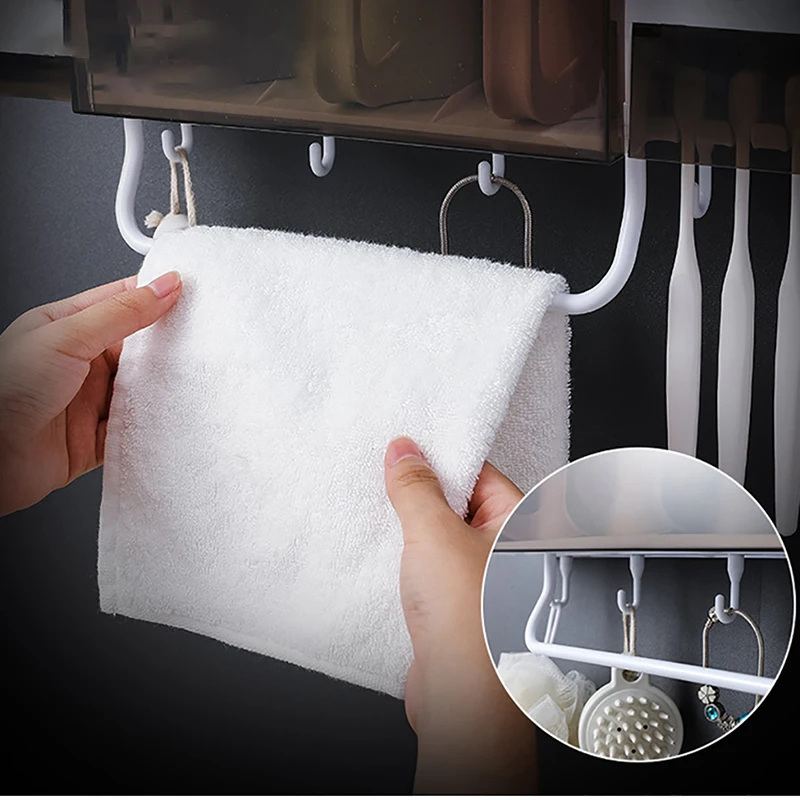 

Multifunctional Toothbrush Rack Toothbrush Holder Automatic Toothpaste Squeezer Home Storage Shelves Bathroom Accessories Sets