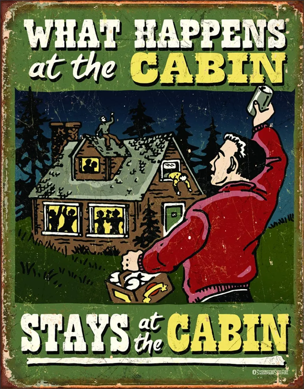 

AIDANDAN барные правила жестяной знак шонберг-рыба голая демонстрация ваших боблеров старый дизайн жестяные знаки винтажный Металл 20X30 см