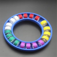 20 pieces of color transparent belt thread shuttle core rubber ring sewing machine shuttle core storage tools
