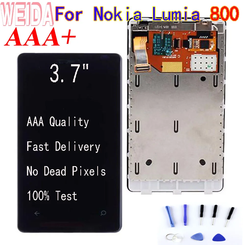 ЖК дисплей WEIDA 4 2 для Nokia Lumia 800 с сенсорным экраном и дигитайзером в сборе рамка