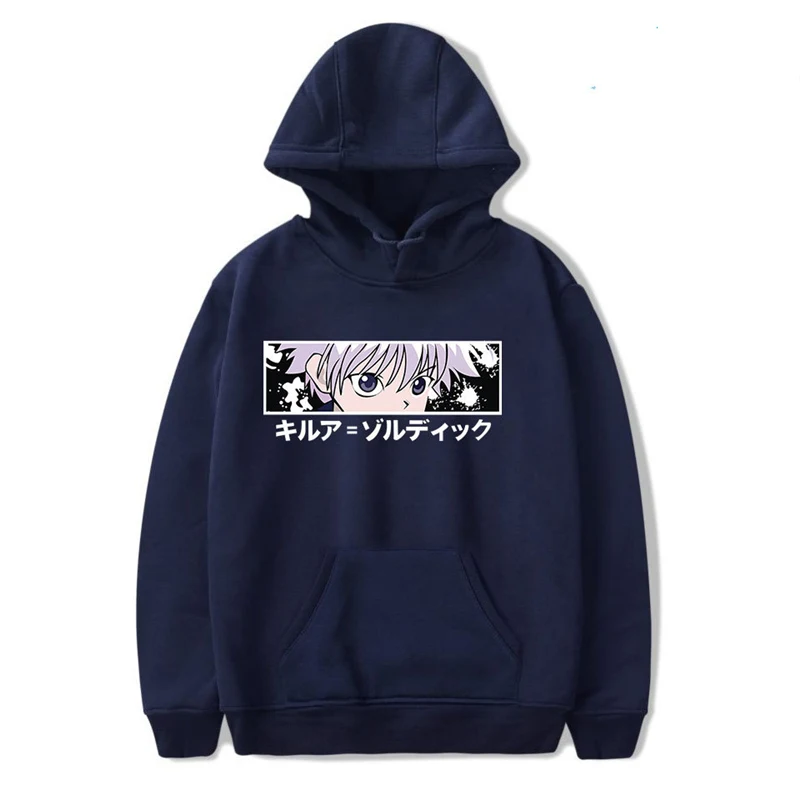 

Anime Hunter X Hunter Hoodies Cool Killua Zoldyck Printed Hooded Sweatshirt Men Women Cool Casual Loose Clothing For Autumn Tops