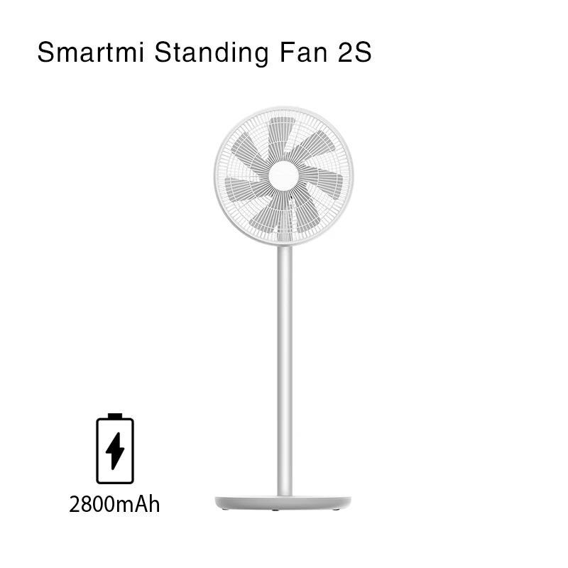 Smartmi Fan 2S XIAOMI MIJIA SMARTMI напольный вентилятор 2/2 S DC пьедестал стоящий портативный вентилятор перезаряжаемый кондиционер натуральный ветер - Цвет: Smartmi Fan 2S