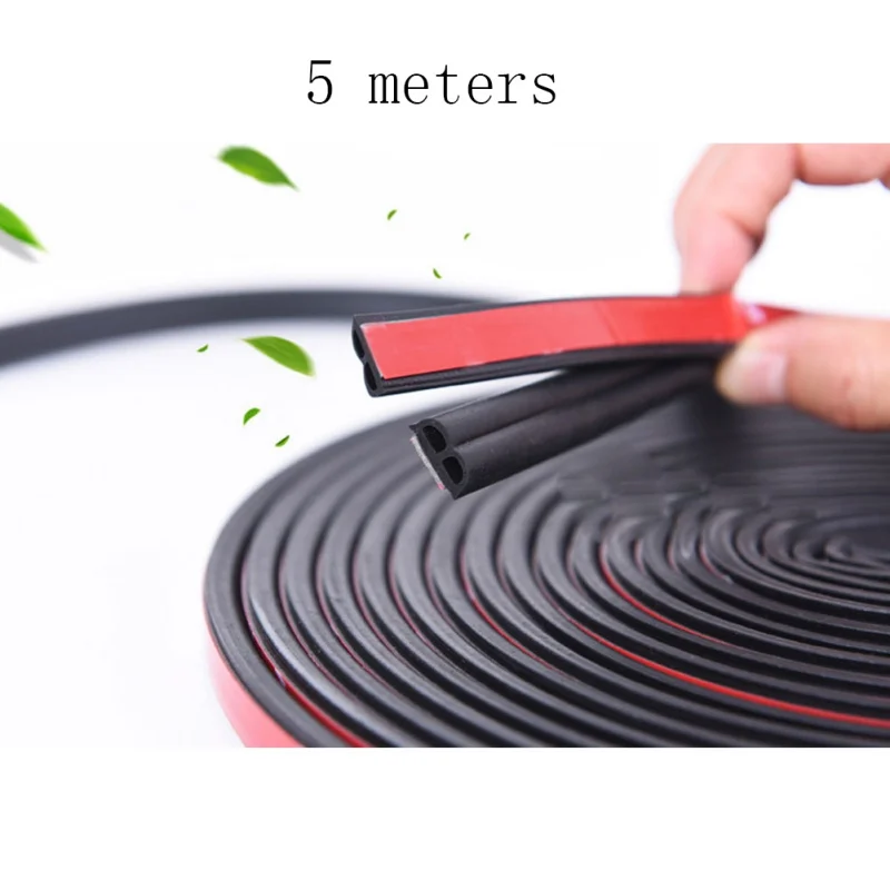 

5/16/21/26 M Car Door Seal Self Adhesive Automotive Rubber Weather Draft Seal None Toxic Windproof Insulation Accessories #