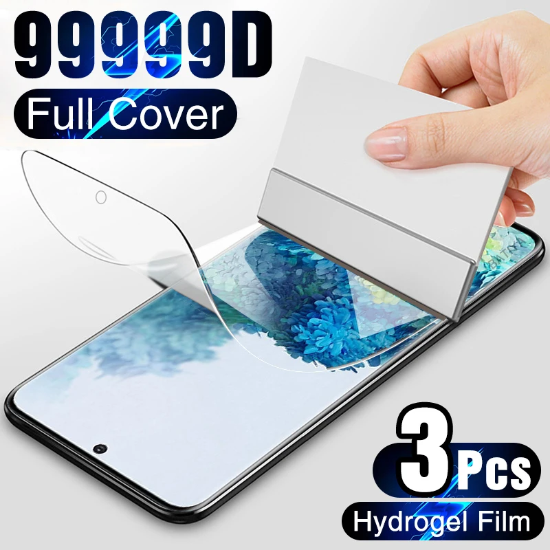

3Pcs Hydrogel Film on the Screen Protector For Samsung Galaxy S10 S20 S9 S8 Plus S7 S6 Edge Screen Protector For Note 20 8 9 10