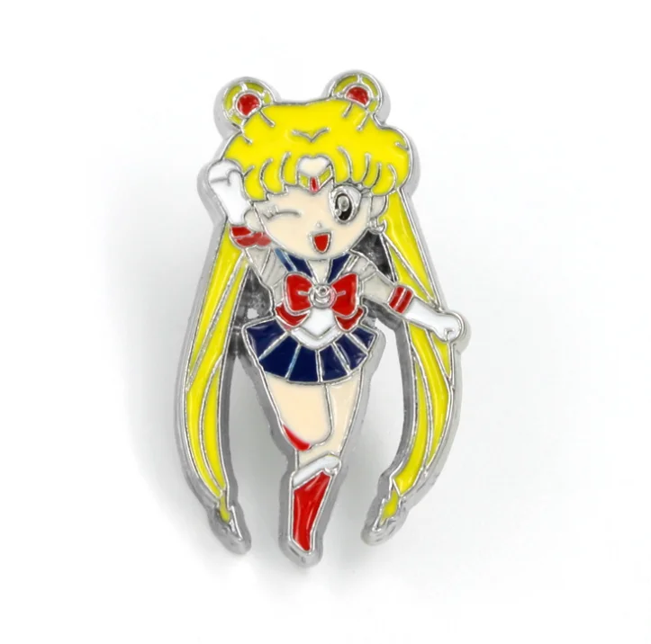 Брошь из сплава в японском стиле аниме Луна косплей мультфильм Черный кот Белый