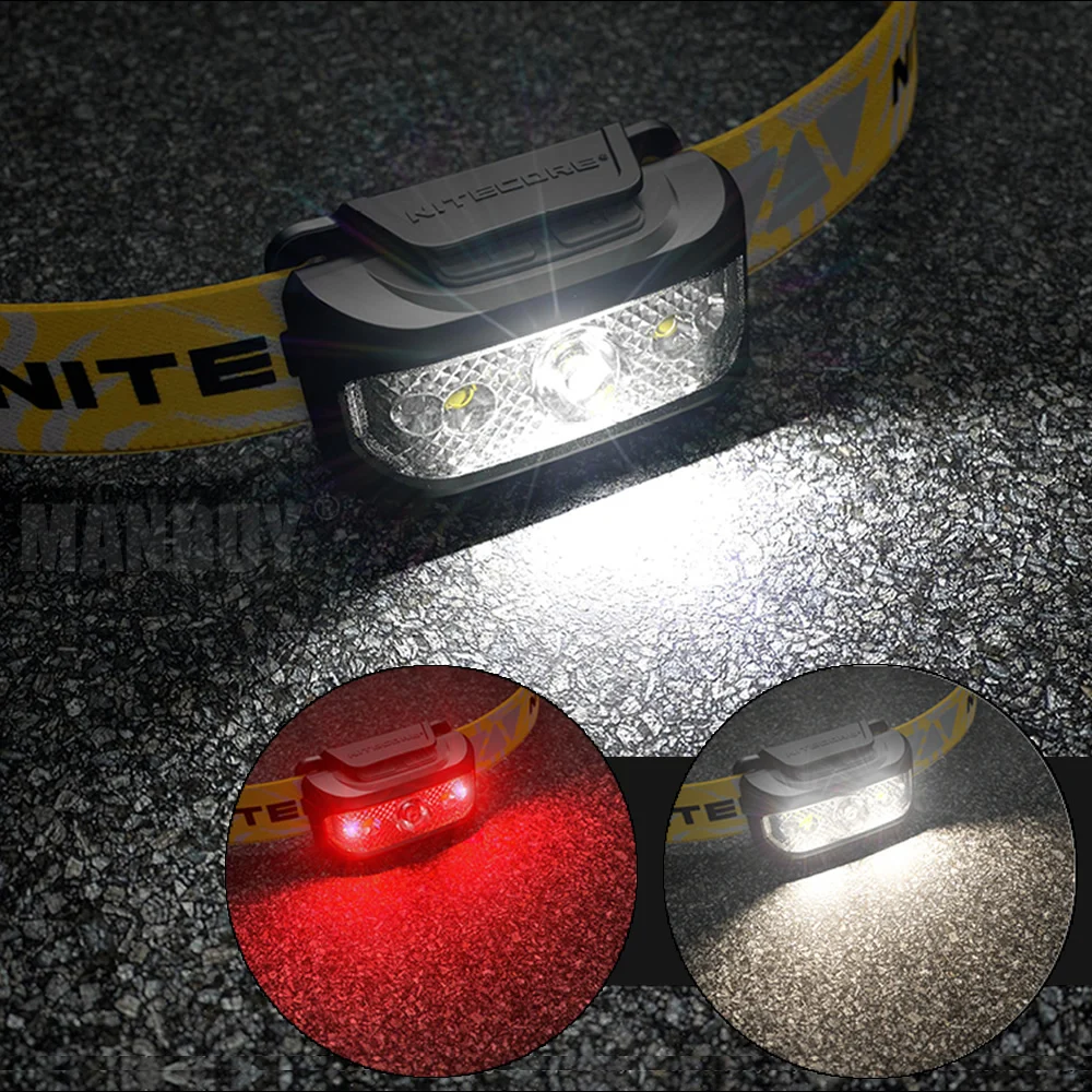 Налобный фонарь NITECORE NU17 перезаряжаемый с тройными выходами на 3-130 люмен