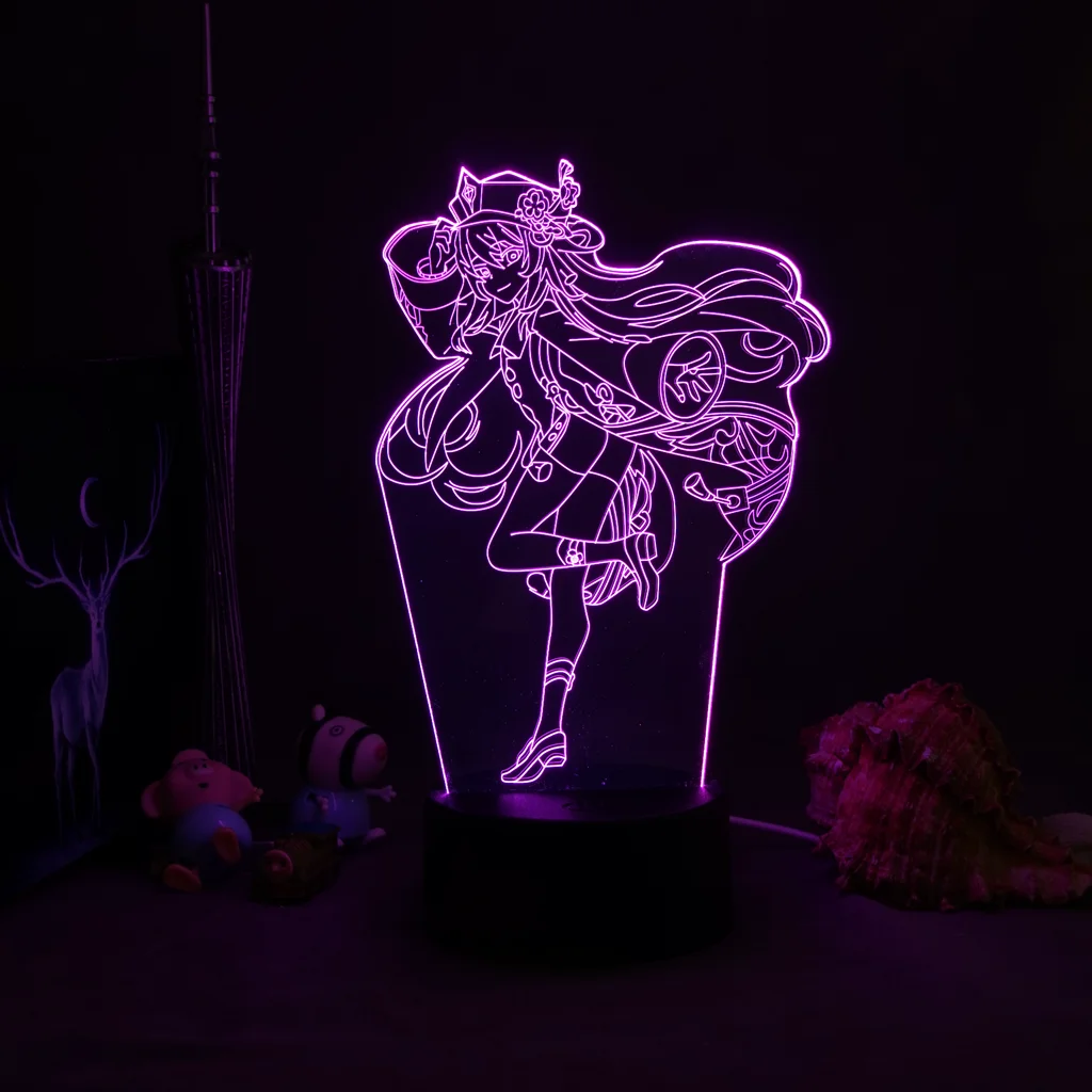 

Genshin Impact 3D Night Light Illusion Lamp Hot Game Light for Bedroom Decor LED Light Atmosphere Bedside Night Lamps Kids Gift