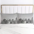 3D HD индивидуальный чехол для подушки, 50x70 50x75 50x80 70x70 см, декоративный чехол для подушки, постельные принадлежности, Серый город, Прямая поставка